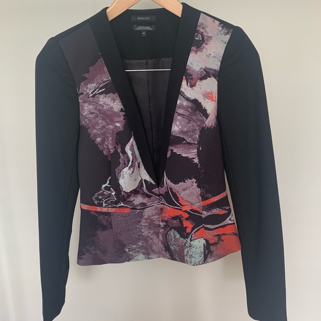 Rw&Co Patterned Blazer